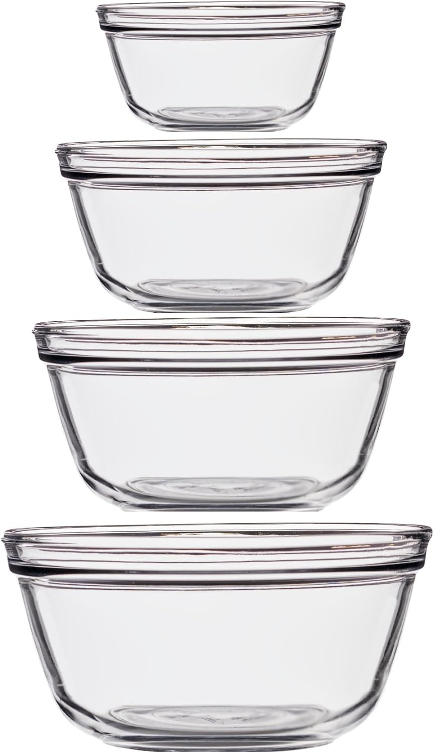Anchor Hocking 4-Piece Glass Mixing Bowls Set