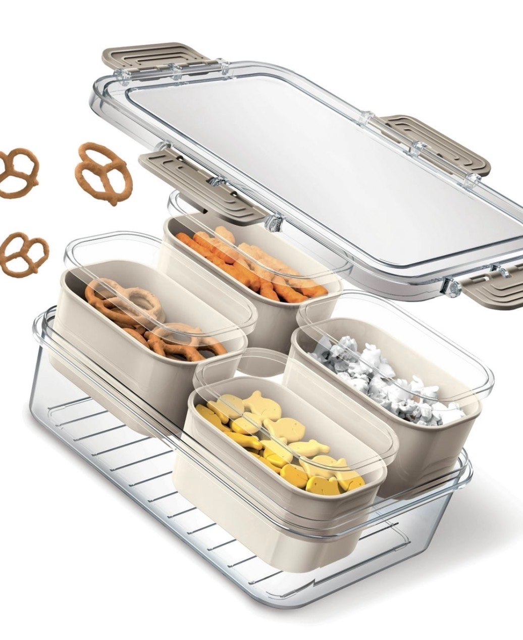 Cook With Color 4-Compartment Snackle Box